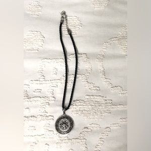 Lia Sophia Silver and Black Pendant Necklace